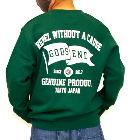 FLAG  C/N  SWEAT  SHIRT  D/GREEN  フラッグ  スウェットシャツ  ダークグリーン