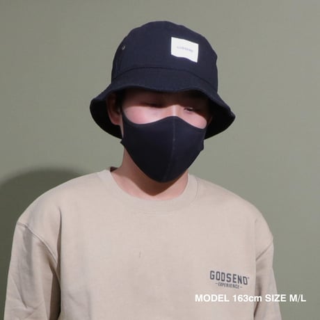 COTTON  TWILL  BUCKET  HAT  BLACK