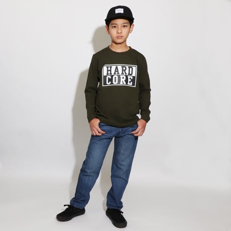 HARD  CORE  L/S TEE　ハードコア  ロンTEE  カーキ
