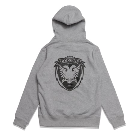 HERALDIC  HOODIE  GREY  ヘラルディック  パーカー  グレー