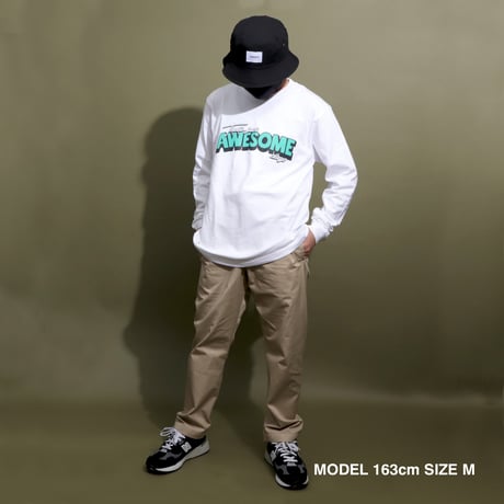 AWESOME  DAYS  L/S   TEE  WHITE