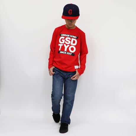 URBAN  WIND  L/S TEE　アーバンウインド  ロンTEE  レッド
