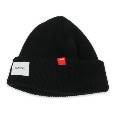 WOVEN  LABEL  BEANIE  ウーブンラベル  ビーニー  ブラック