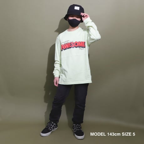 AWESOME  DAYS  L/S   TEE  YELLOW
