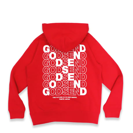 CROSS  LOGO  HOODIE  RED  クロスロゴ  パーカー  レッド