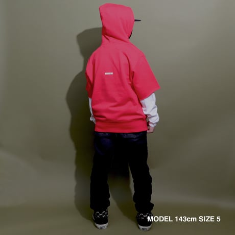 CHILL OUT  HOODIE  CUT  OFF  RED