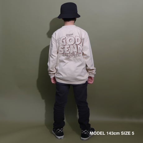 ORIGINAL  LOGO  L/S   TEE  SAND BEIGE
