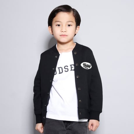 SNAP  BUTTON  SWEAT  BLOUSON  スナップボタン  スウェットブルゾン  BLACK