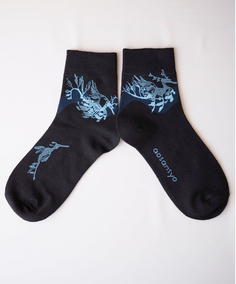 LYFT x WIND AND SEA ソックス　新品　ブラック、ネイビーセット リーフィーシードラゴン ソックス（黒 black）23-27cm | 【直営通販