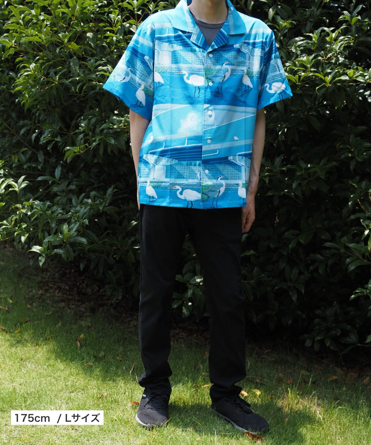 街で暮らすサギたち 半袖アロハシャツ Unisex S/M/L/XL | 【直営通販