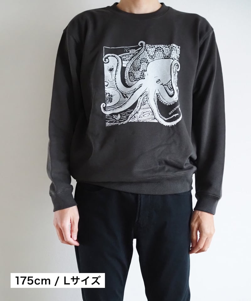 OCTOPUS タコデザイン トレーナー・スウェット OCTOPUS タコデザイン