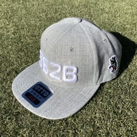 野村タケオデザイン562Bフラットバイザーキャップ　ヘザーグレー