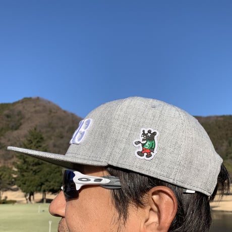 野村タケオデザイン562Bフラットバイザーキャップ　ヘザーグレー