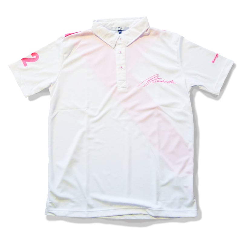 塚田好宣プロオリジナルポロシャツ 白/ピンク | 562B SHOP