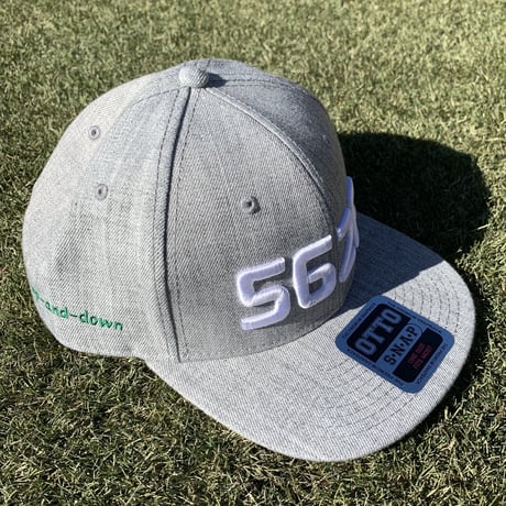 野村タケオデザイン562Bフラットバイザーキャップ　ヘザーグレー