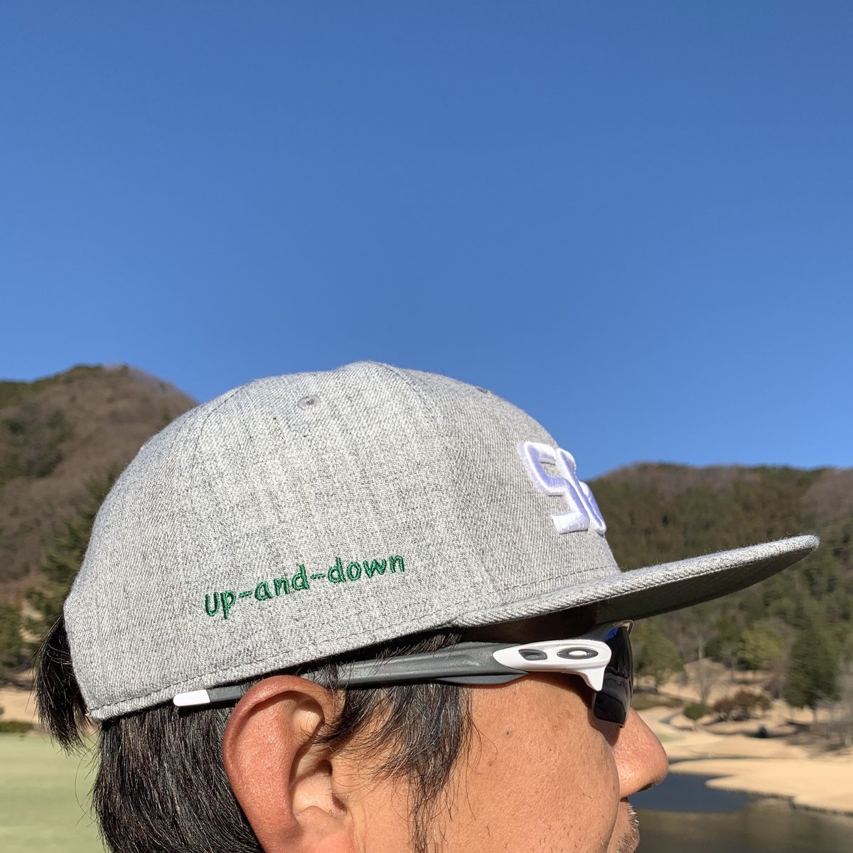 野村タケオデザイン562Bフラットバイザーキャップ ヘザーグレー