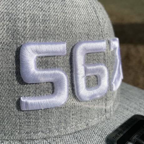 野村タケオデザイン562Bフラットバイザーキャップ　ヘザーグレー