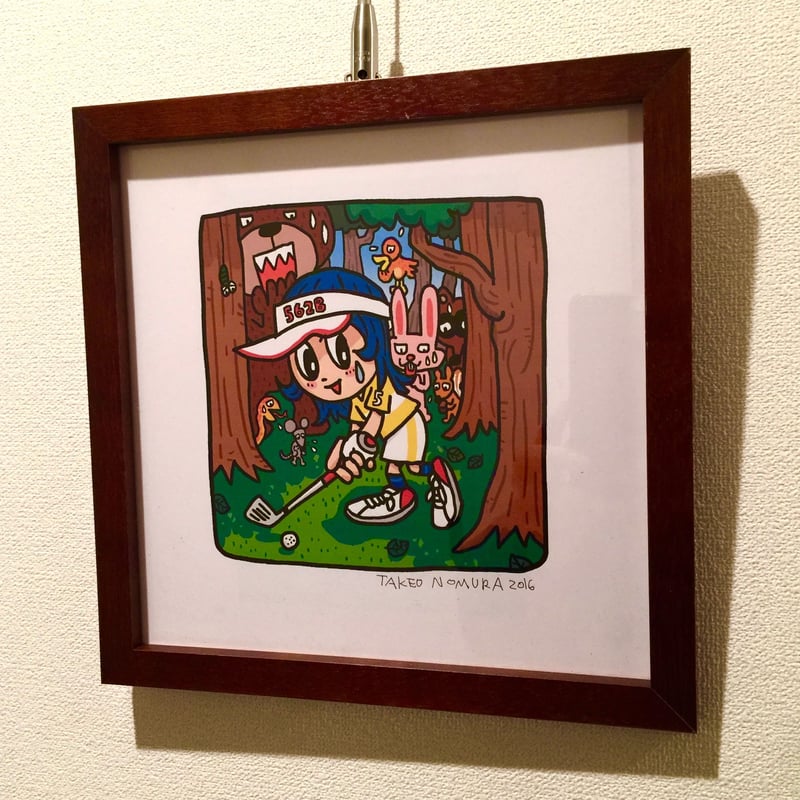 野村タケオオリジナルイラスト「森のトラブルショット」 | 562B SHOP