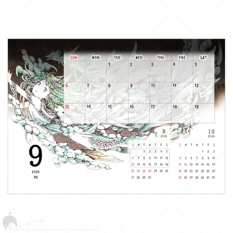 2026年卓上カレンダー(24枚めくり)　3to10 Calendar 2026 [+D]