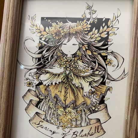 複製原画（ジークレー）“季節売り 春（黄色）”