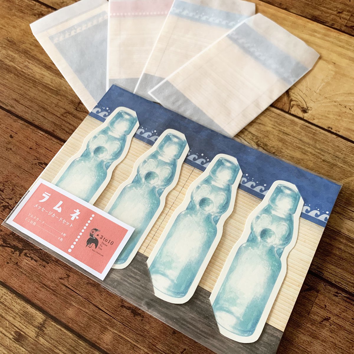 ミニメッセージカード3枚セット（ラムネ） | 3to10 ONLINE STORE