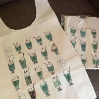 クリームソーダ先輩マルシェバッグ（M）