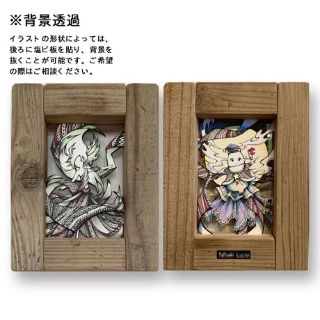 【オーダーメイド】木枠原画 小作品（SS、S、M、L）