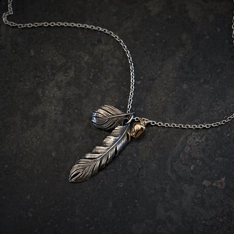 【予約】Leaf feather with golden apple  【HRP021 】