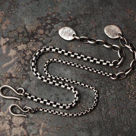 【予約】NARROW SQUARE BLOCK CHAIN BREACELET 【HRC019BC 】