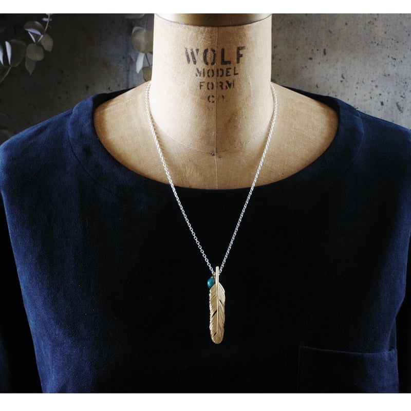 新品 HARIM FEATHER CENTER S 50㎝ フェザーネックレス HARIM ハリム / FEATHER CENTER S シルバー925センターフェザー