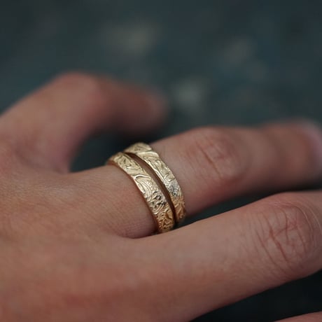 【予約】ARABESQUE DOUBLE RINGS　GP/RP【HRR010GP/RP 】