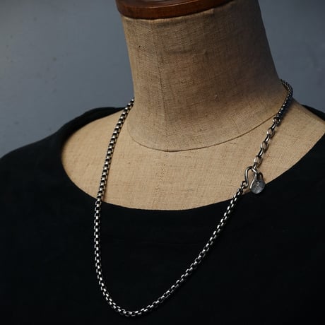 【予約】SQUARE BLOCK CHAIN LONG NECKRACE 【HRC018LNC】