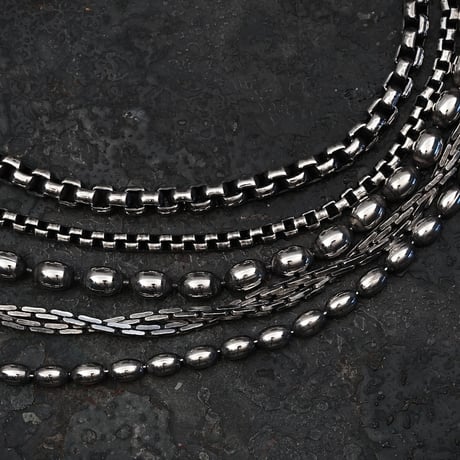 【予約】SQUARE BLOCK CHAIN LONG NECKRACE 【HRC018LNC】