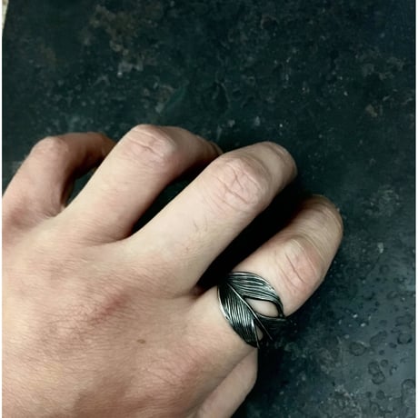 【予約】ＨＡＲＩＭ　 Owl Feather ring SV  【HRR015SV】