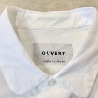 『OUVERT』ラウンドカラー シャツ　ホワイト