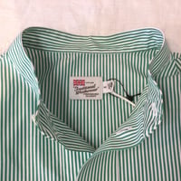 『Traditional Weatherwear』フライフロント  プルオーバー  グリーンストライプ