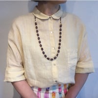 『 120%LINO 』七分袖ブラウス
