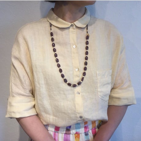 『 120%LINO 』七分袖ブラウス