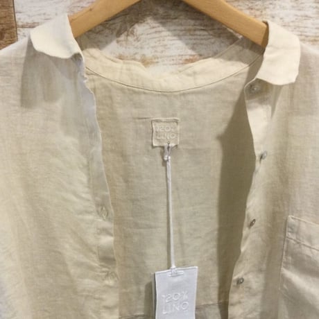 『 120%LINO 』七分袖ブラウス