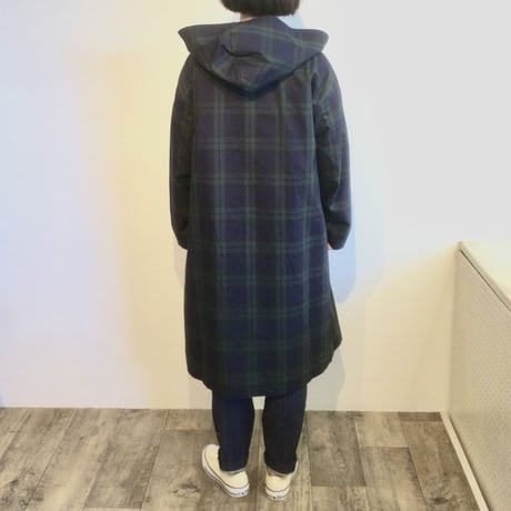 『 DIARIES 』フーデットコート　ブラックウォッチ
