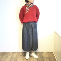『 lelill 』リネンプルオーバー　レッド