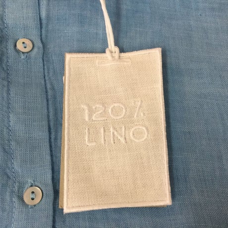『120%LINO』リネンブラウス　サックス