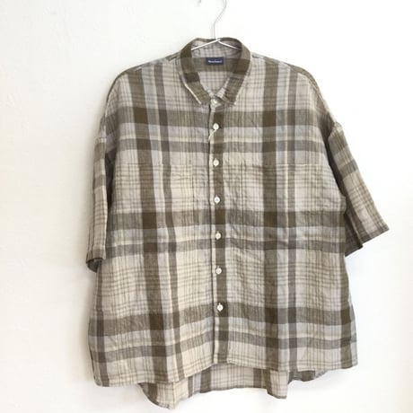 『Dana Faneuil』ビッグチェック リネンブラウス