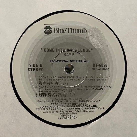 LP / USED ) RAMP / Come Into Knowledge < s