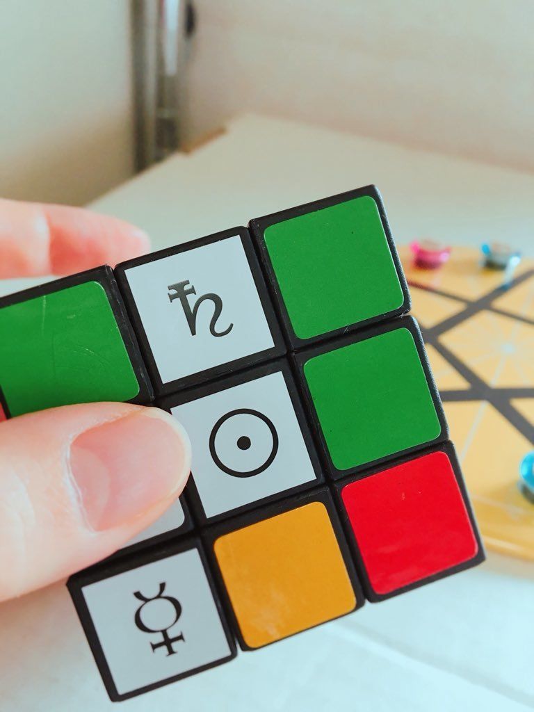 惑星6面体キューブ ゆうぱっく発送 | ホロスコープスキー 月星座シール