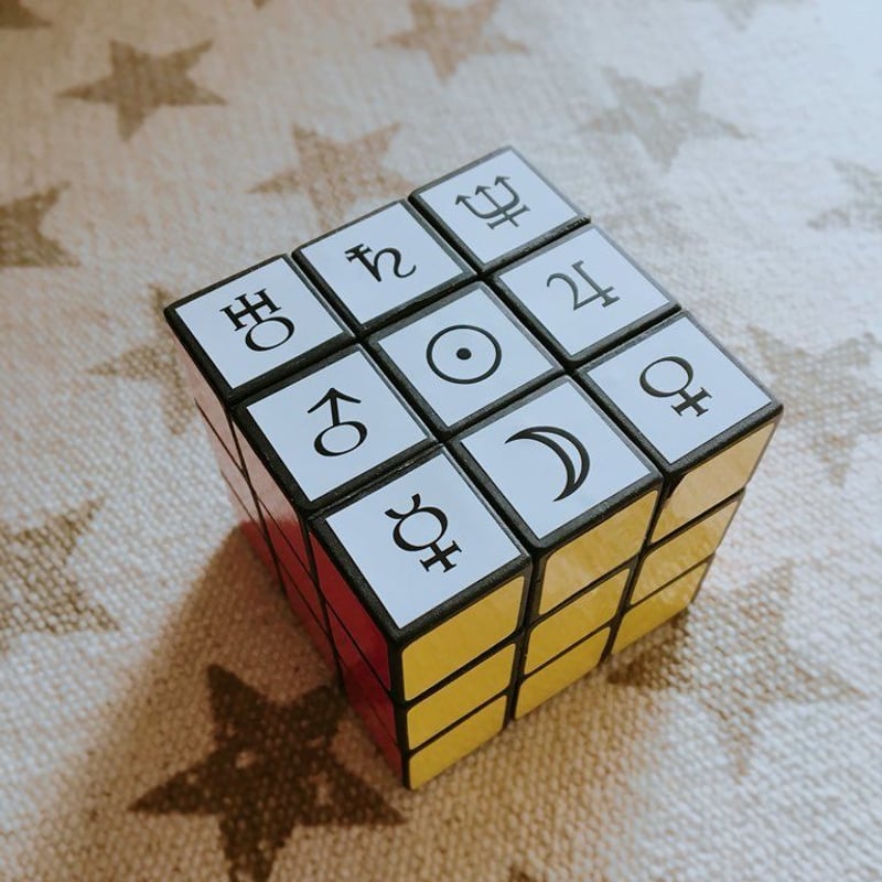 惑星6面体キューブ ゆうぱっく発送 | ホロスコープスキー 月星座シール