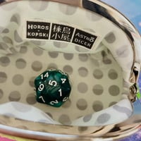 #豆30面ダイス　単品　マーブル　緑（白文字） EARTH GREEN