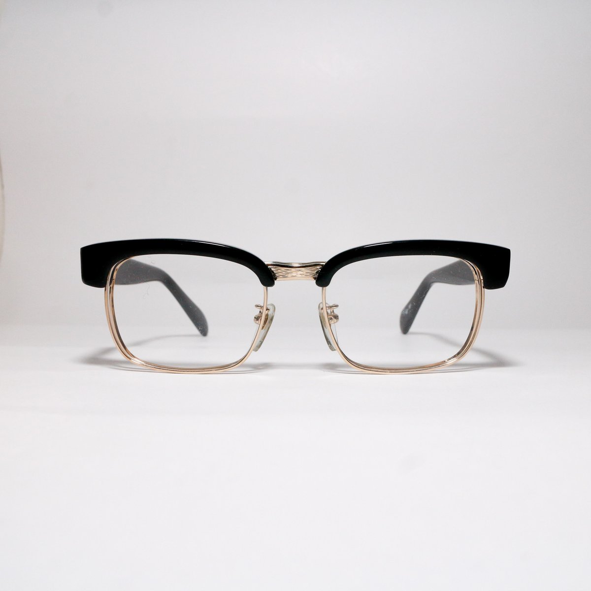 サーモントブロー跳ね上げ（複式）・日本製 48サイズ・黒/ゴールド