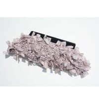 clutch bag / lavender pink & black 【受注生産】