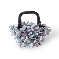 basket bag / gray. blue gray. lavender marble  × black